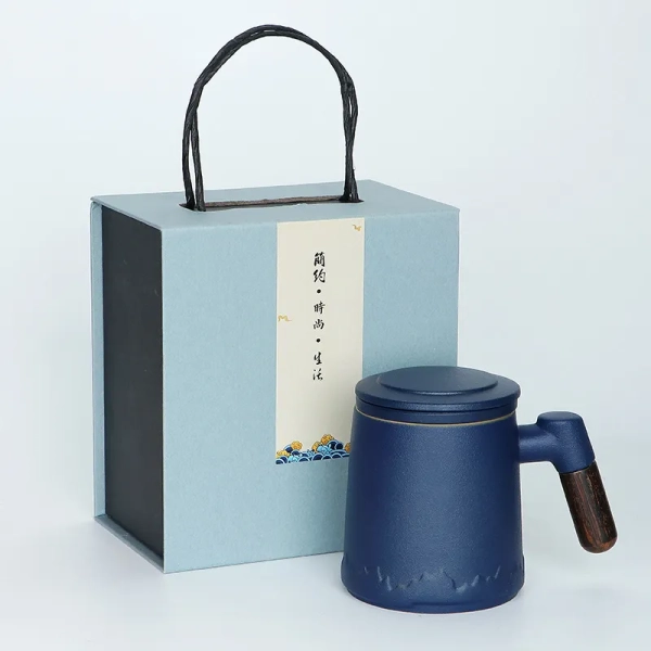 木柄陶瓷茶具禮盒-VIP客戶禮商務茶禮