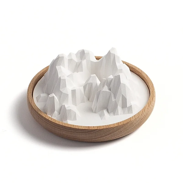 雪山擴香石-櫸木座雷雕LOGO贈品