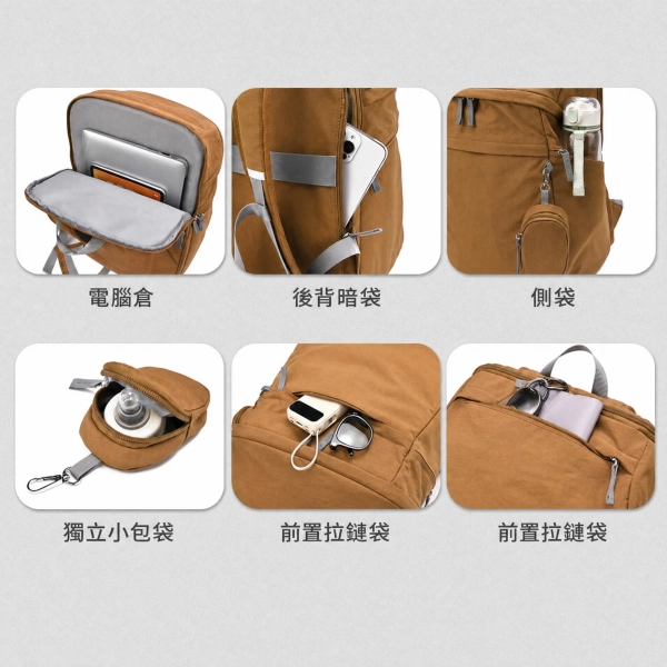 客製化媽咪包-可手提後背套行李箱拉桿